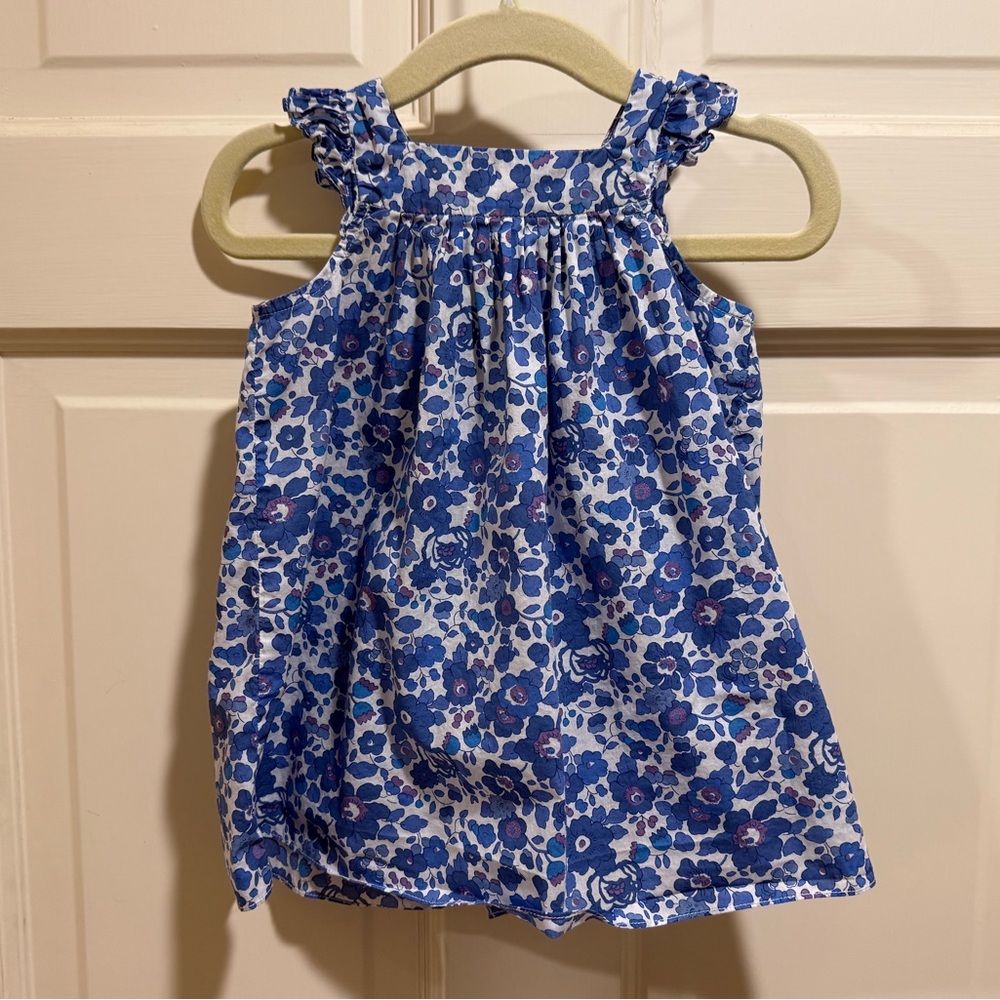 Jacadi Blue Floral Dress 6M